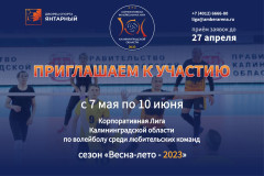 Стартует новый сезон Корпоративной лиги Калининградской области по волейболу!